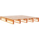  Krevet s regalom za knjige bez madraca 200x200 cm od borovine | shoptok.hr