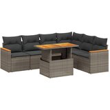 vidaXL 7-dijelni set vrtnih sofa sivi od poliratana | shoptok.hr