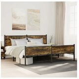 vidaXL Metalni okvir kreveta bez madraca boja hrasta 200x200 cm Cijene