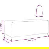 vidaXL Navlaka za vanjski namještaj Crna 220 x 110 x 70 cm 420D | shoptok.hr