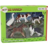  Rural Animals Figure Set 5 Pieces Horse Cow Cat Goose Dog | Shoptok.si