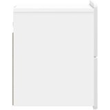  Stenski nočni omarici Bela visok sijaj 33 x 34,5 x 43 cm, (5000209461) | Shoptok.si