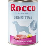  Varčno pakiranje Rocco Sensitive 24 x 400 g - Puran & krompir | shoptok.hr