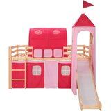 The Living Store Otroški pograd s toboganom in lestvijo borovina 208x230 cm - Otroški Pograd, (21419856) | Shoptok.si