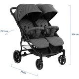 Kikka Boo kolica za blizance HAPPY 2 dark grey (KKB40006) | ePonuda.com