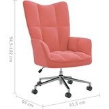  Stolica za opuštanje ružičasta baršunasta | shoptok.hr
