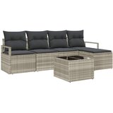  Set sofe 6 kom. Svjetlosiva poliratan 230 x 117 x 85 cm | shoptok.hr