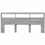 Ormarić za uzglavlje LED sivom sonomom 220x17x102 cm | Eponuda.ba