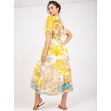 Italy Moda Dress-DHJ-SK-15967-1.01P-White-Yellow | ePonuda.com