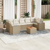  8-dijelni set vrtnih sofa od poliratana s jastucima bež | shoptok.hr