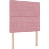  Postelja z vzmetnico z vzmetnico Roza 90 x 190 cm Žamet, (5000126376) | Shoptok.si