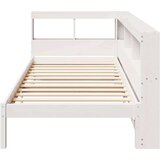  Krevet s regalom za knjige bez madraca bijeli 90x200cm borovina | shoptok.hr