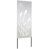vidaXL Dekorativna ploča za vrt Srebrna 50 x 140 cm Cijene