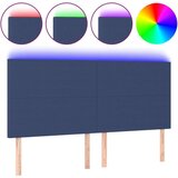  LED posteljno vzglavje modro 180x5x118/128 cm blago, (20951639) | Shoptok.si