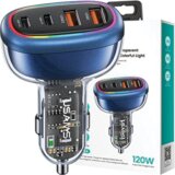 Usams OMREŽNI POLNILEC 120W 2XUSB-C 2XUSB-A HITRO POLNJENJE MODER, (22007299) | Shoptok.si