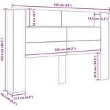  Uzglavlje Crni hrast 160 x 17 x 104 5 cm Konstruirano drvo | shoptok.hr