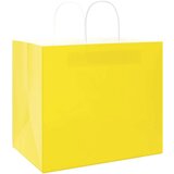  Papirnate vrećice 250 kom s ručkama žute 32x22x28 cm | shoptok.hr