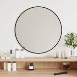  Zidno ogledalo crno Ø 50 cm okruglo | shoptok.hr