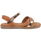 Sergio Leone Women's brown flat sandals by | shoptok.hr