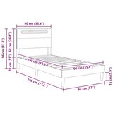  Okvir za krevet Crna 90 x 190 cm Umjetna koža - Jjedan | shoptok.hr