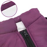 vidaXL Pasji plašč s pasom Nepremočljiv odsevni vijolični XL | Shoptok.si