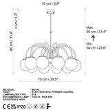 Opviq Luster Spheres-13941, Zlatne boje | Eponuda.ba