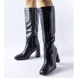Gemre Black insulated block heel boots Ferruccio | ePonuda.com