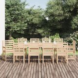  11-dijelni vrtni blagovaonski set od masivne borovine | shoptok.hr