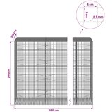  Gabion s 5 mm žicom i mrežom 5x5 cm 1150x100x200 cm | shoptok.hr