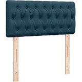 Box spring krevet s madracem tamnoplavi 90x200 cm baršunasti | shoptok.hr