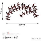 WALLXPERT dekorativni metalni zidni pribor kirlangic red | ePonuda.com