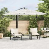  The Living Store Vrtni senčnik z jeklenim drogom bel 269x269x235 cm - Vrtni Senčnik, (21478675) | Shoptok.si