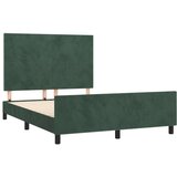  Posteljni okvir z vzglavjem temno zelen 140x190 cm žamet, (20902623) | Shoptok.si