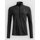 185 Rock 'N' Wool Zip Neck Base Layer Top black raven 90201