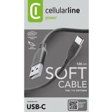 Cellular Line USB kabel SOFT USB-C, 1,2m črn, (5000059372) | Shoptok.si