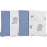 Bubaba by FreeON tetra krpice muslin 4/1 ladjica, 40 x 40 cm blue | Shoptok.si