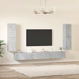  7-dijelni set TV ormarića siva boja betona konstruirano drvo | Eponuda.com
