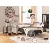 Ropez Bež baršunasti sklopiva sofa 203 cm York Blik – | shoptok.hr