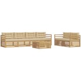  Set vanjskih sofa 7 kom. Bijela i bež Poliester | Eponuda.ba