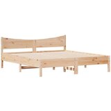  Okvir kreveta s uzglavljem 200 x 200 cm od masivne borovine | shoptok.hr
