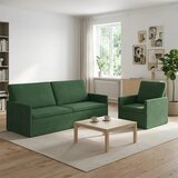  Set sofe 2 pcs Jungle zelena Kordura tekstil - Zelena boja džungle 1-sjedalni + 3-sjedalni (180 cm) | shoptok.hr