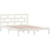  Okvir za krevet od masivne borovine bijeli 160 x 200 cm | shoptok.hr