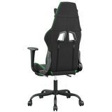  Gaming stol z oporo za noge črno in zeleno umetno usnje, (21152230) | Shoptok.si