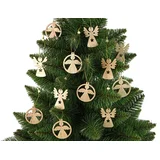 Wooden Angel Bomb Tree Ornament