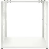 vidaXL Stalak za drva bijela 40x40x40 cm hladno valjani čelik | shoptok.hr