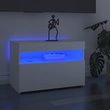 vidaXL TV omarica z LED lučkami 2 kosa bela 60x35x40 cm Cene