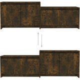 TV ormarić dimljena boja hrasta 146,5x35x50cm konstruirano drvo | shoptok.hr