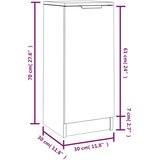  Komode boja dimljenog hrasta 30x30x70cm konstruirano drvo | shoptok.hr
