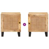  Nočna omarica 2 pcs Naravna 40 x 33,5 x 46 cm Masiven les manga, (5000107095) | Shoptok.si
