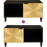  Kava Stol Crna i zlatna 80 x 50 x 40 cm Konstruirano drvo | shoptok.hr